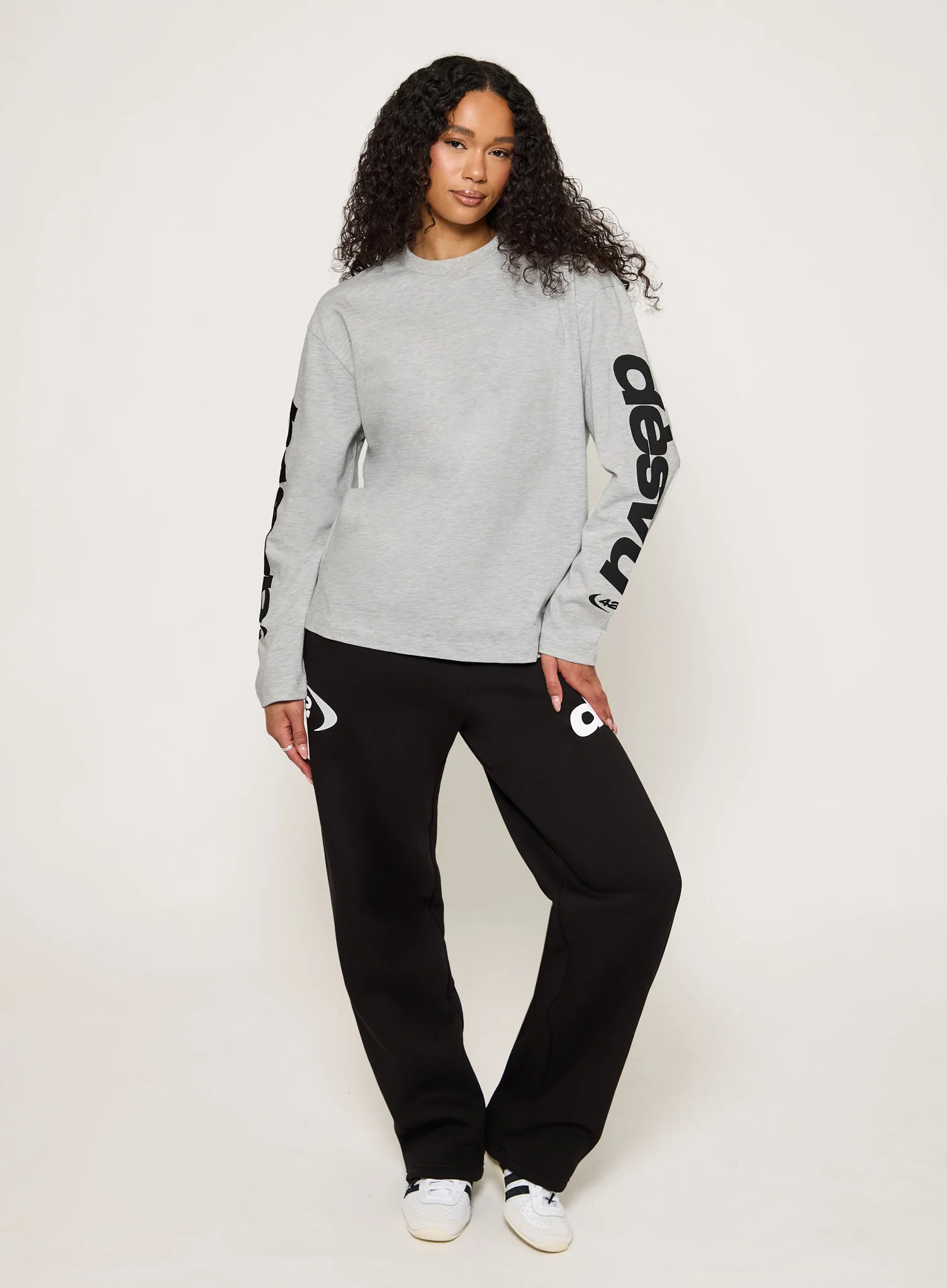 422 Long Sleeve Tee - Grey Marl - Image 3