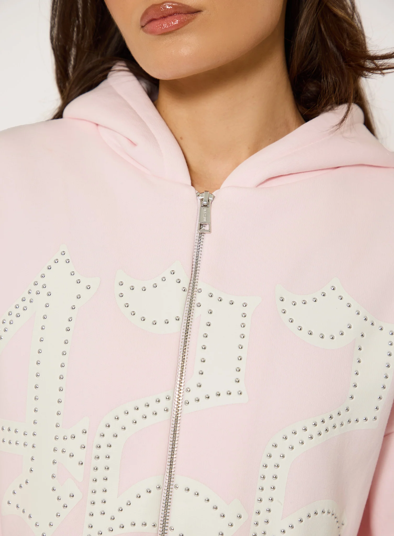 422 Oversized Zip Hoodie - Light Pink - Image 3