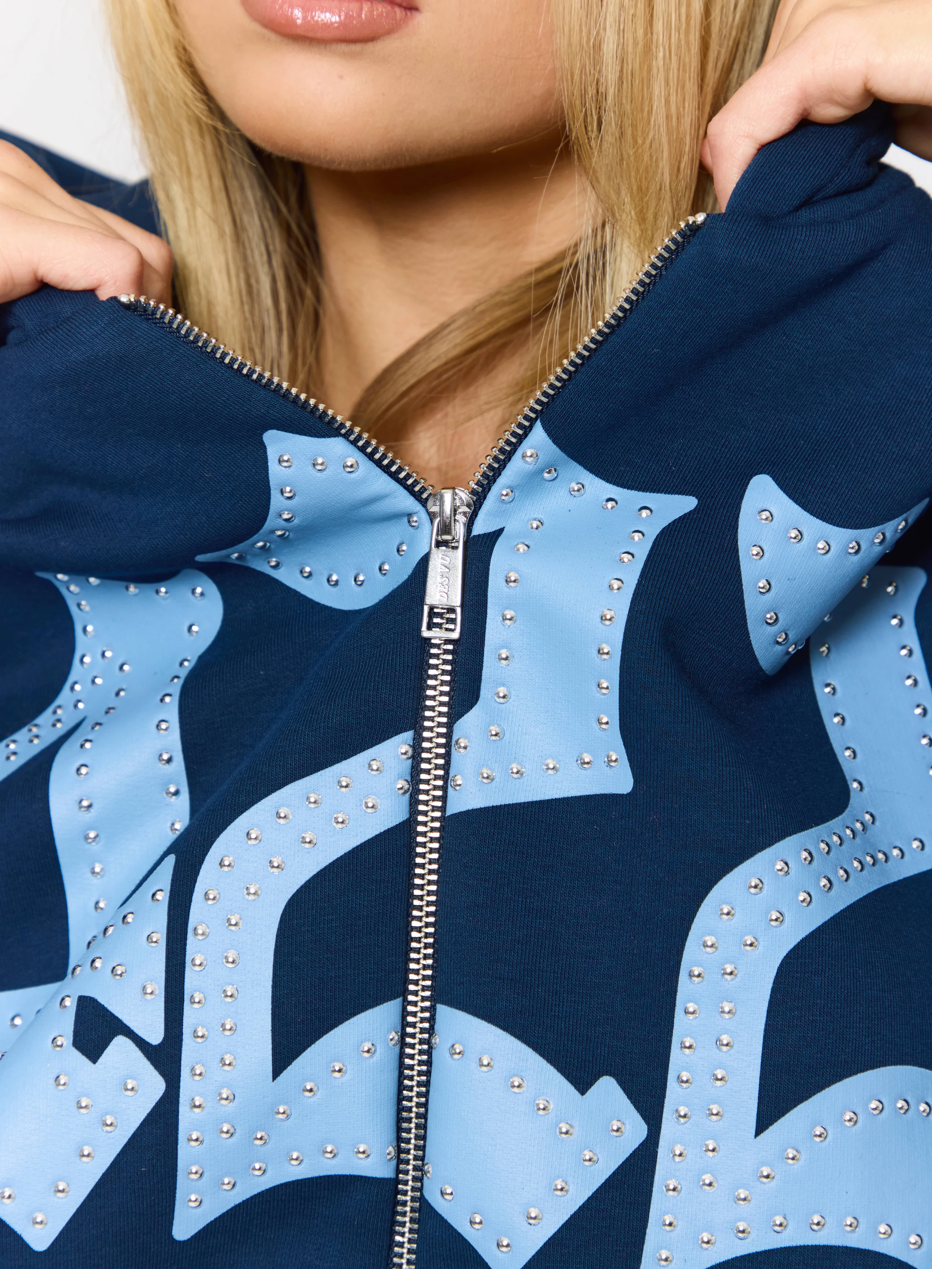 422 Oversized Zip Hoodie - Navy - Image 2