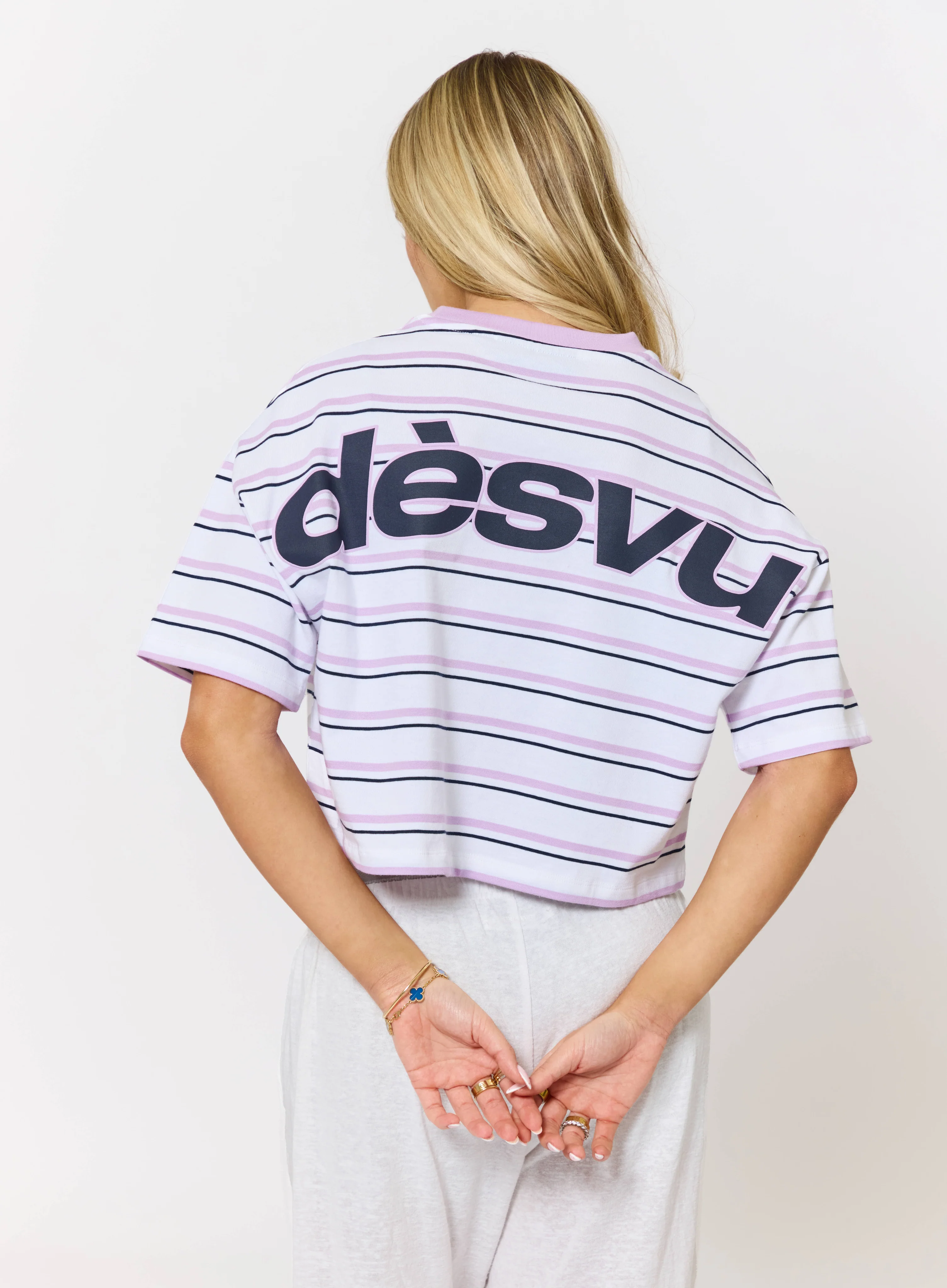 Striped Tee - Lilac - Image 4