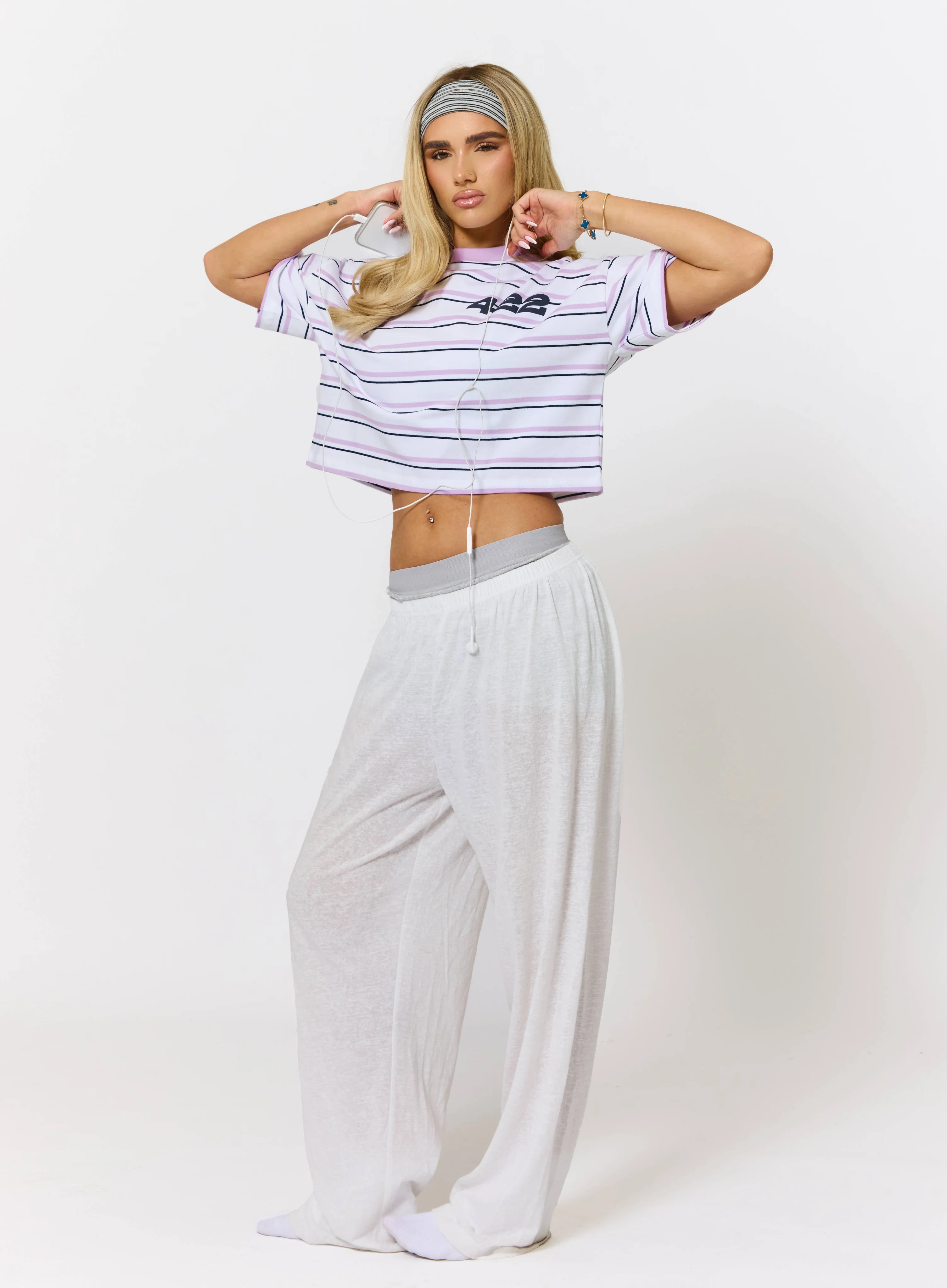 Striped Tee - Lilac - Image 5