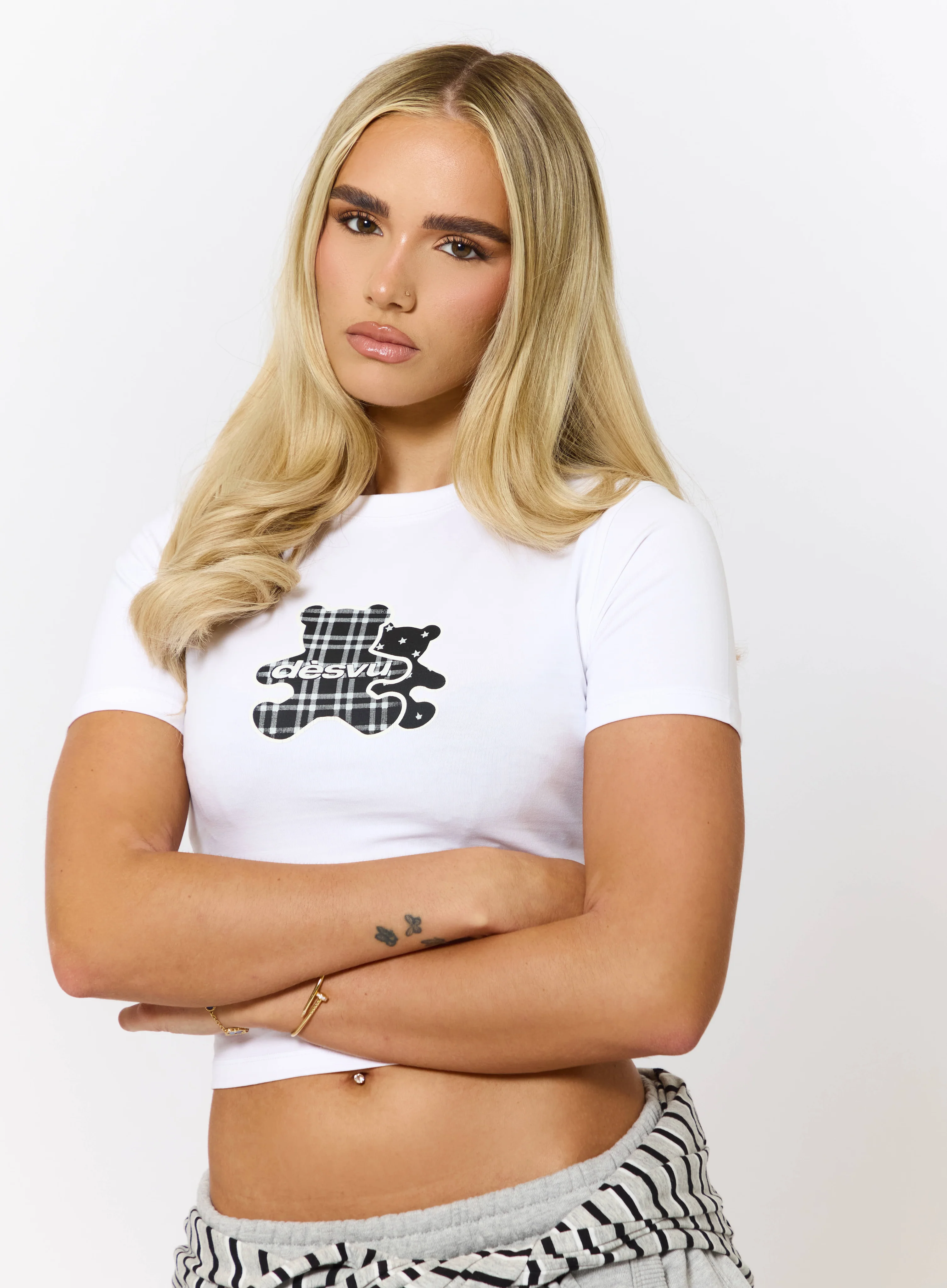 Twin Teddy Baby Tee - White - Image 3