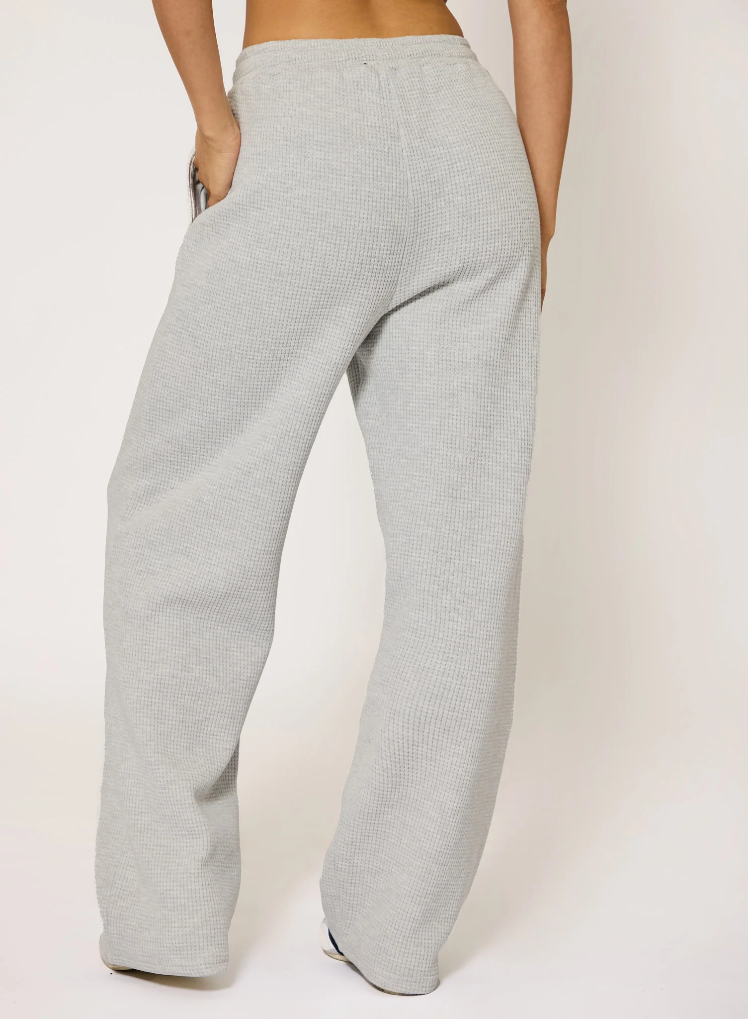 Heavyweight Waffle Joggers - Grey - Image 4